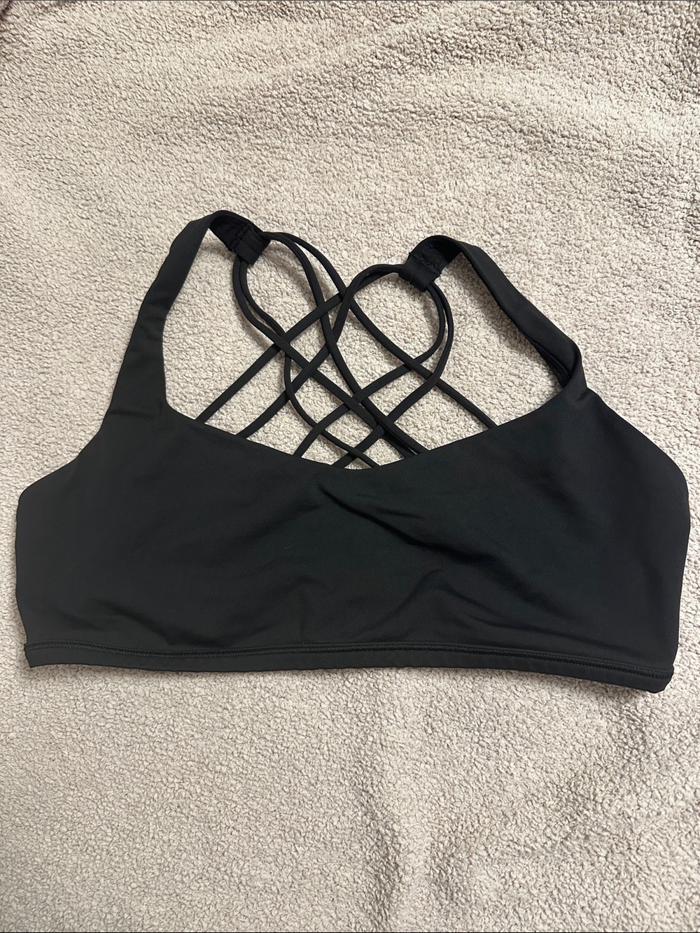 lululemon athletica Black Crisscross Strappy Sports Bra